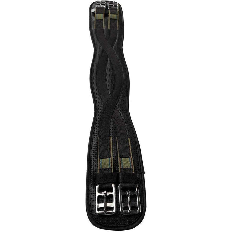 Kincade Anti-Chaffe Shaped Elastic Dressage Girth - Black 6 3/4 - PawsPlanet Australia