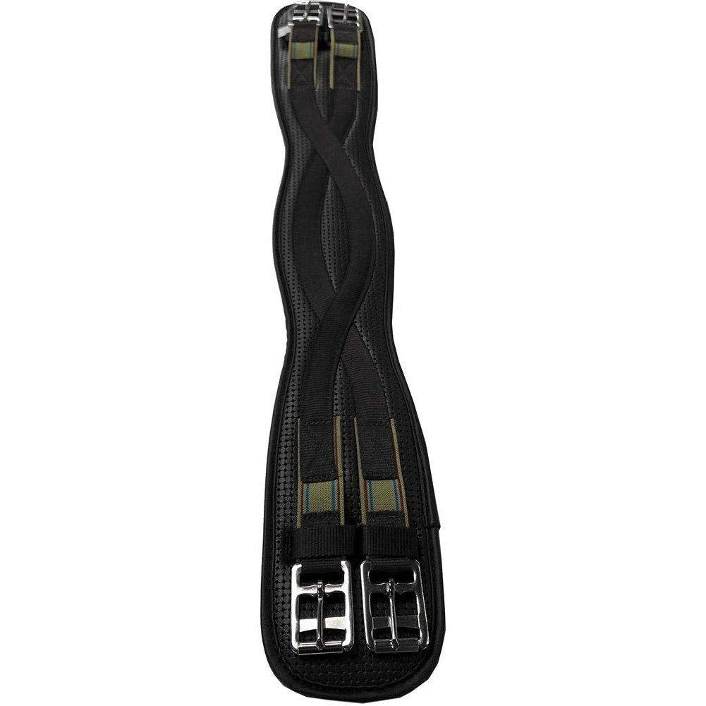 Kincade Anti-Chaffe Shaped Elastic Dressage Girth - Black: 32 - PawsPlanet Australia