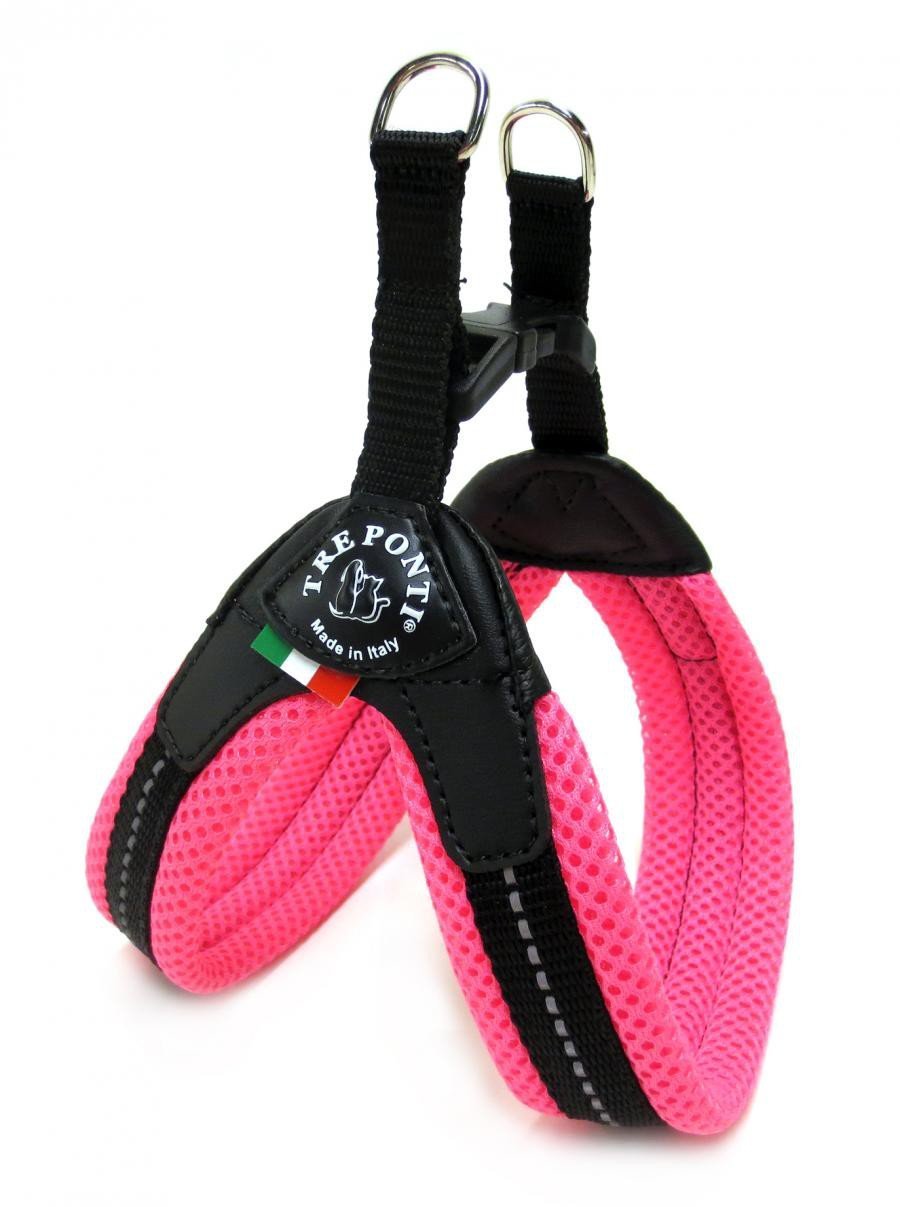 Tre Ponti Easy Fit Mesh Fix Neon Dog Harness, Size 1, Pink - PawsPlanet Australia