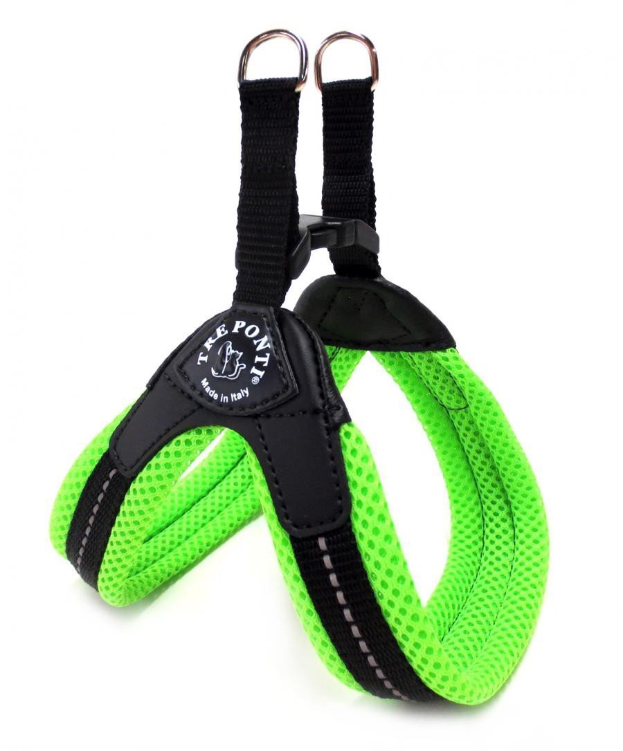 Tre Ponti Easy Fit Mesh Fix Neon Dog Harness, Size 1.5, Green - PawsPlanet Australia