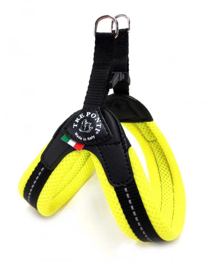 Tre Ponti Easy Fit Mesh Fix Neon Dog Harness, Size 1.5, Yellow - PawsPlanet Australia