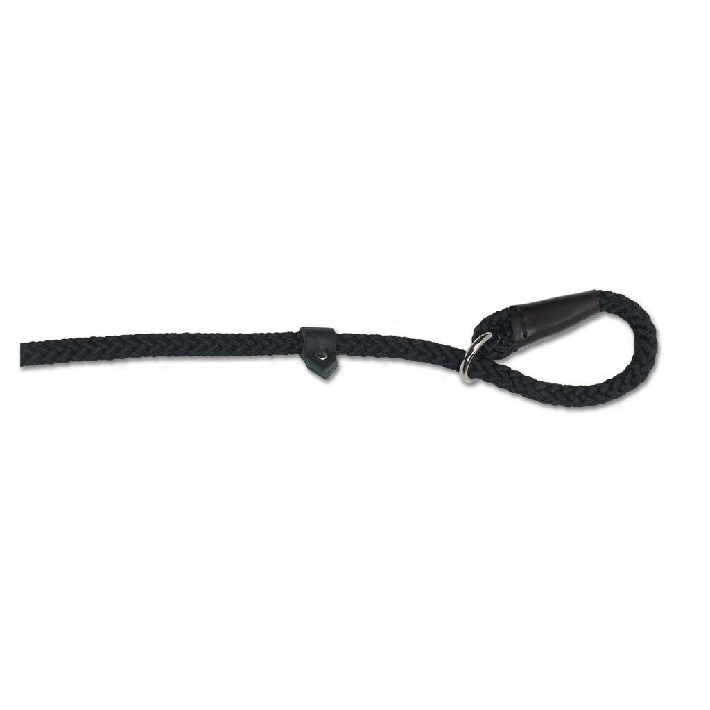 Ancol Heritage Nylon Rope Slip Lead, 1.5 m Length x 8 mm Width, Black - PawsPlanet Australia