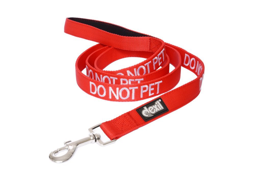 DO NOT PET Red Colour Coded 60cm 120cm 180cm Padded Dog Lead PREVENTS Accidents By Warning Others of Your Dog in Advance (180cm) 180cm/72inch/6ft - PawsPlanet Australia