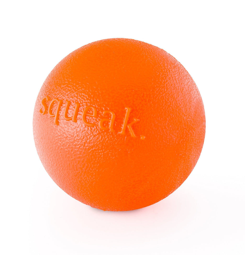 Planet Dog Orbee-Tuff Squeak Ball Orange Dog Fetch Toy Medium - PawsPlanet Australia