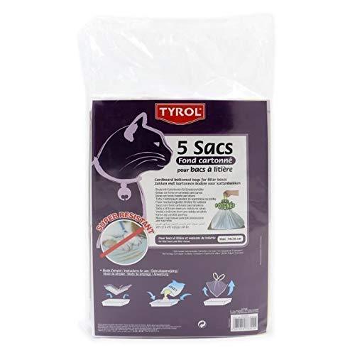 Tyrol Set of 5 Cat Litter Tray Bags with Cardboard Base 44 x 30 cm Scratch-Resistant 10 Units - PawsPlanet Australia