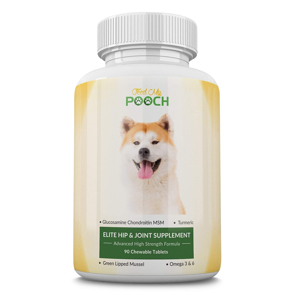 Feed My Pooch Advanced Joint Supplement - High Strength Chewable Tablets with Glucosamine, Chondroitin, MSM, Green Lipped Mussel, Turmeric, Vitamin C & E, Omega 3 & 6 - PawsPlanet Australia