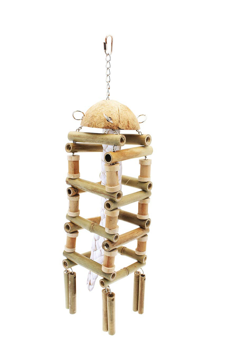 Nature First" 100% Natural Coco Reel Tower Bird Toy - PawsPlanet Australia