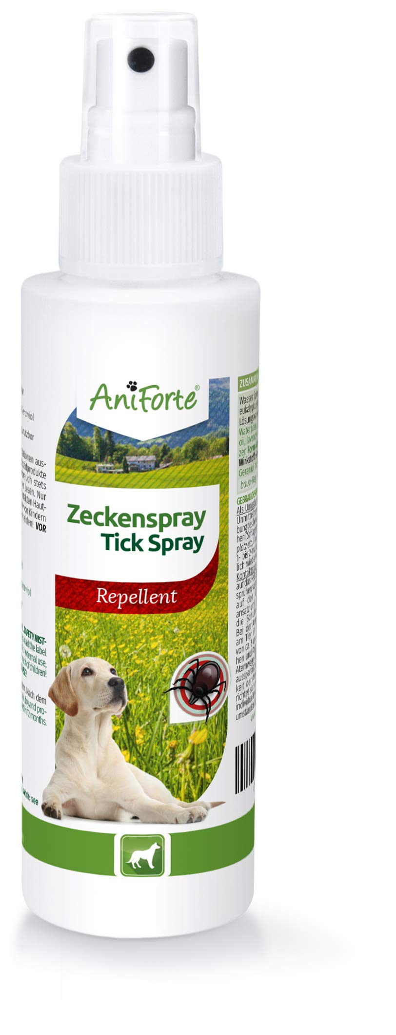 AniForte Tick Spray Dog (100ml)-Pure & Natural Tick, Lice & Parasite Protection-Easy to Use & Long Term Protection-Air and Contact Spray, Natural Solution for Dogs - PawsPlanet Australia