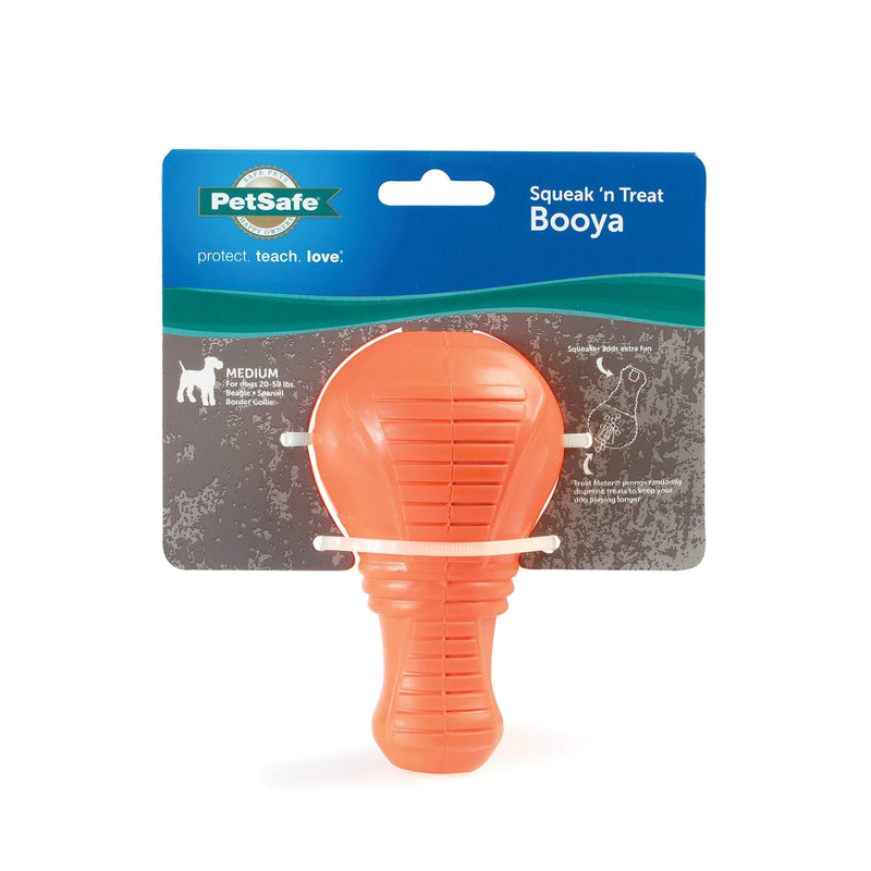 PetSafe Sportsmen Squeak N Treat Booya Refillable Dog Dispensing Toy, Medium - PawsPlanet Australia