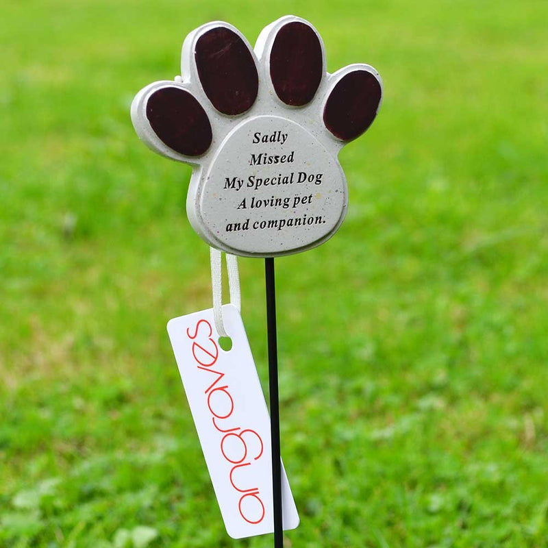 Angraves Special Dog Paw Print Memorial Pet Memory Tribute Stick - PawsPlanet Australia