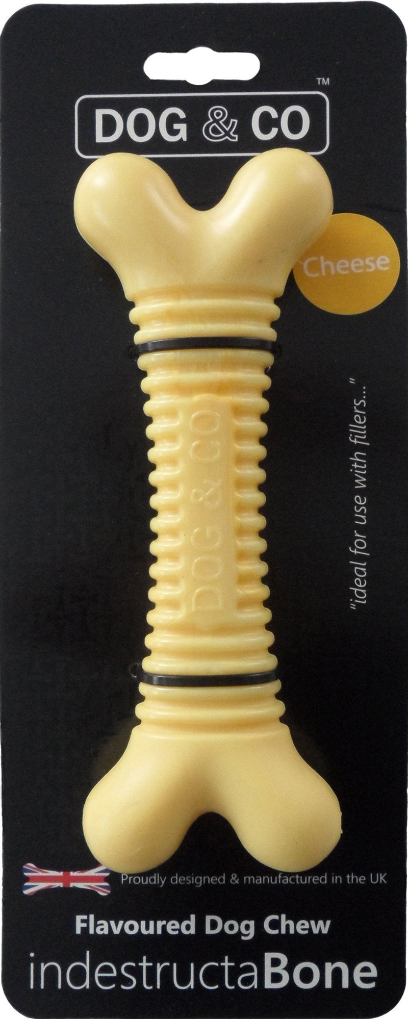 Other Dog & Co Nylon Dental Chew Bone Shaped Cheese 6.5""", clear - PawsPlanet Australia