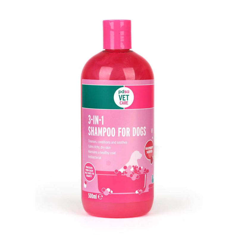 PDSA 3 in 1 Shampoo for dogs 500ml - PawsPlanet Australia