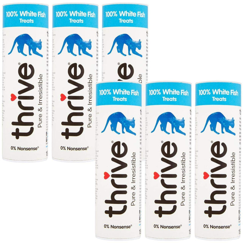 thrive 100% White Fish Cat Treats 15g (PACK OF 6) - PawsPlanet Australia