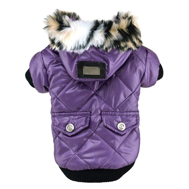 Balai Small Dog Faux Hoodie Thick Jacket Pet Puppy Waterproof Warm Coat Clothes for Small Breed Dog Like Chihuahua L - PawsPlanet Australia