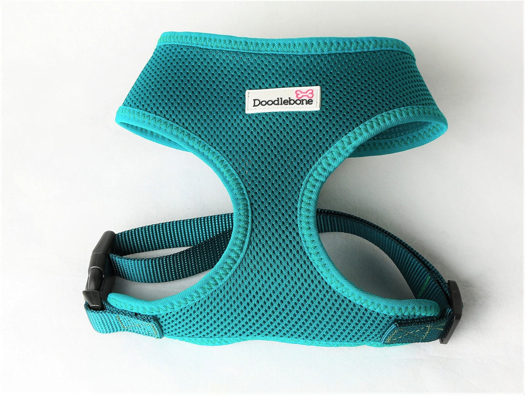 Other Doodlebone Mesh Harness Teal Extra Small 28.5-39cm, clear - PawsPlanet Australia