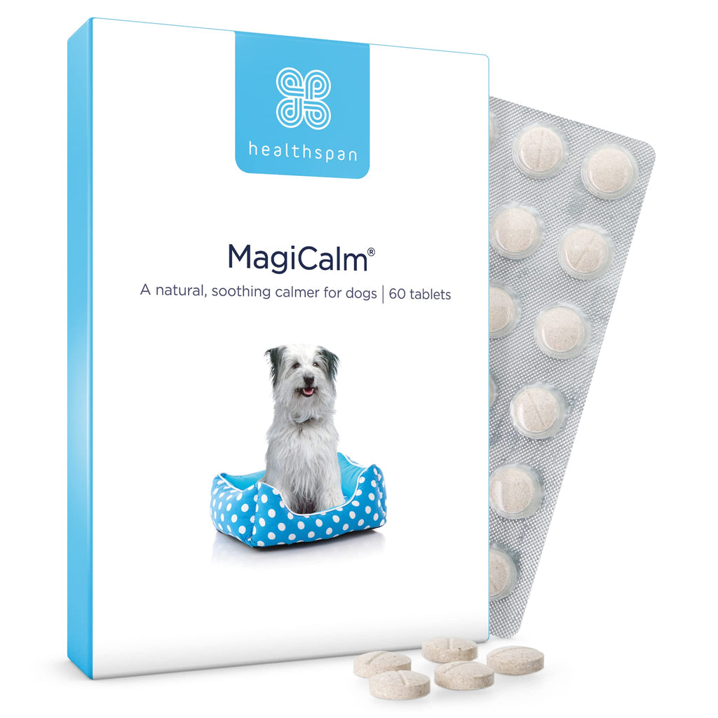 healthspan MagiCalm For Dogs 60 Tablets | Anxious Dogs | Magnesium | B Vitamins | Chamomile | Pet Health | Vegetarian - PawsPlanet Australia