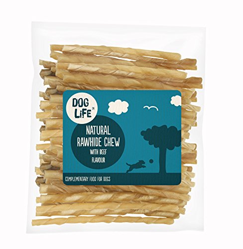 Dog Life Twists Rawhide, 5-Inch/4 to 6 mm, 100-Count - PawsPlanet Australia