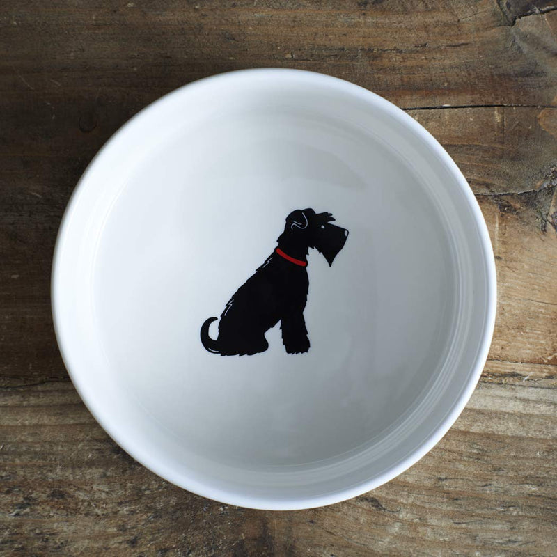 Sweet William Schnauzer (Black) Small Dog Bowl - PawsPlanet Australia