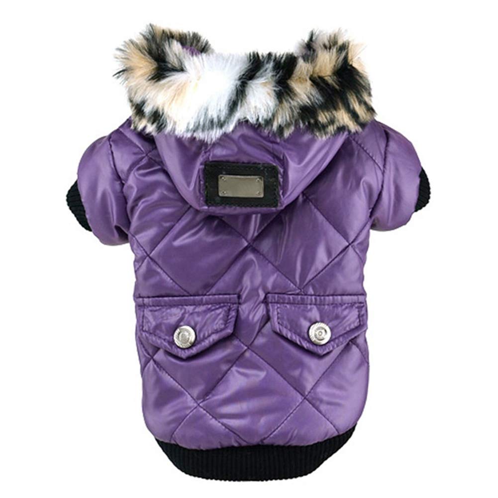 Balai Small Dog Faux Hoodie Thick Jacket Pet Puppy Waterproof Warm Coat Clothes for Small Breed Dog Like Chihuahua XXL - PawsPlanet Australia