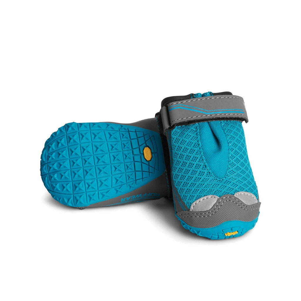 RUFFWEAR All-Terrain Dog Boots (Set of 2), Very Small Breeds, Size: 44 mm/1.75 in, Blue Spring, Grip Trex, P15202-447175 - PawsPlanet Australia