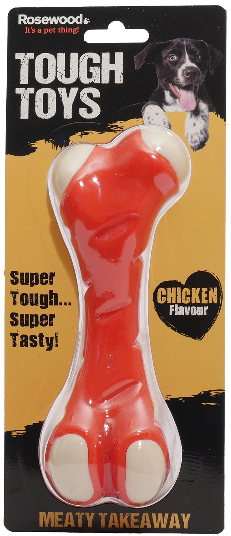 Rosewood Meaty Chicken Takeaway Bone Tough Dog Toy, Large - PawsPlanet Australia