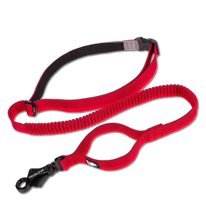 TRUE LOVE Training Lead Hands Free Leash Padded Handle Dog Walking Rope TLL2271 (L, Red) L - PawsPlanet Australia