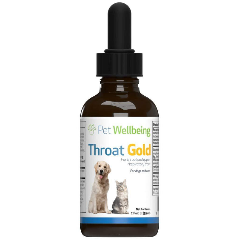 Pet Wellbeing Throat Gold For Cats - Natural Cough And Throat Soother For Felines - 2Oz (59Ml) - PawsPlanet Australia