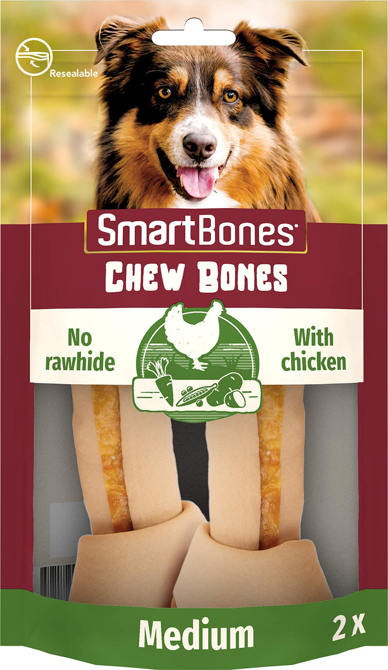 SmartBones Medium Chicken Bones Rawhide-Free Chewy Treats for Dogs, Made With Tasty Chicken and Vegetables - PawsPlanet Australia