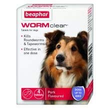 Beaphar Uk WORMclear Dog Up To 40kg 4tab pack of 1 - PawsPlanet Australia