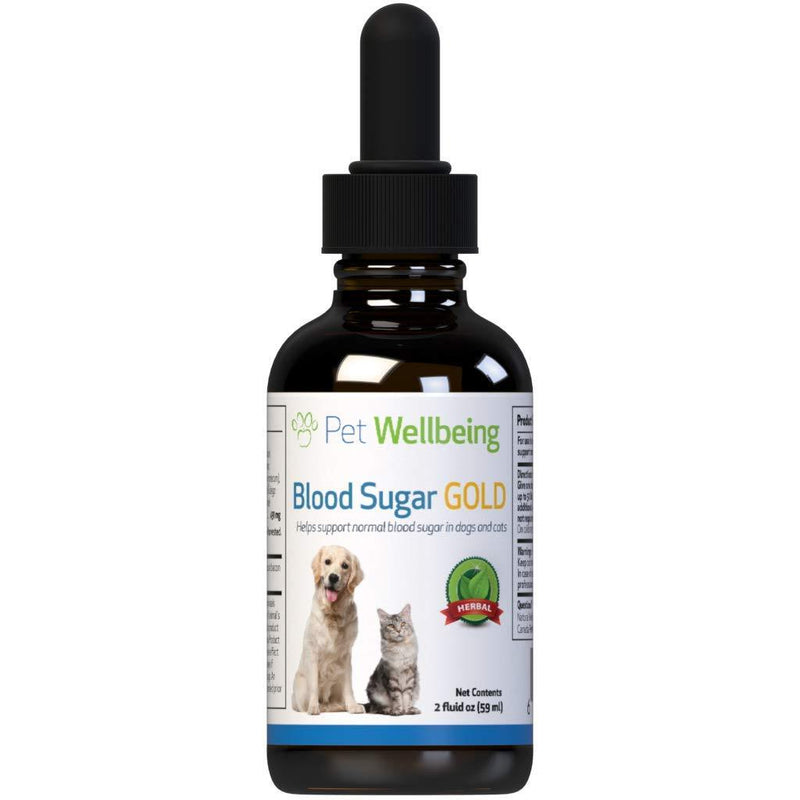 Pet Wellbeing Blood Sugar Gold For Cats - Natural Support For Healthy Blood Sugar Levels In Cats - 2 Ounce 59 Milliliter - PawsPlanet Australia