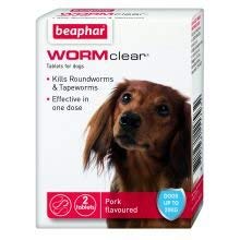 Beaphar Uk WORMclear Dog Up To 20kg 2tab pack of 1 - PawsPlanet Australia