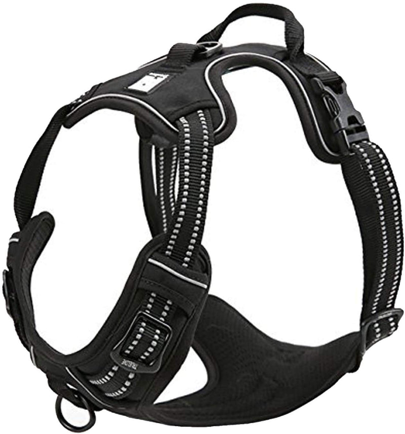 TrueLove Dog Harness TLH5651 No-pull Reflective Stitching Ensure Night Visibility, Outdoor Adventure Big Dog Harness Perfect Match Puppy Vest (Black,XS) Black XS - PawsPlanet Australia