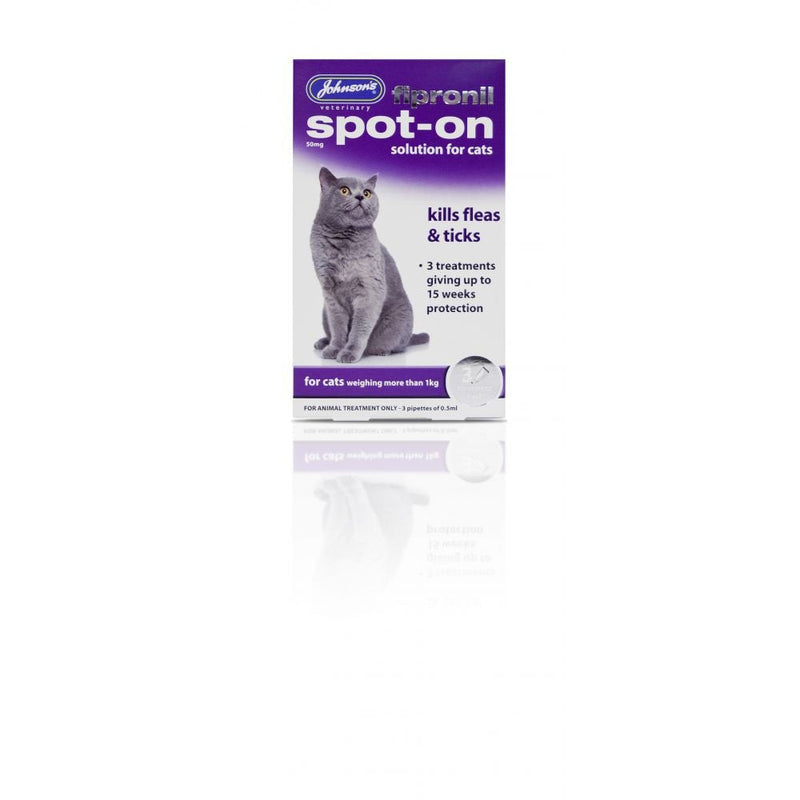 JOHNSON'S Fipronil Spot-On Solution for Cats, Pack of 3 - PawsPlanet Australia