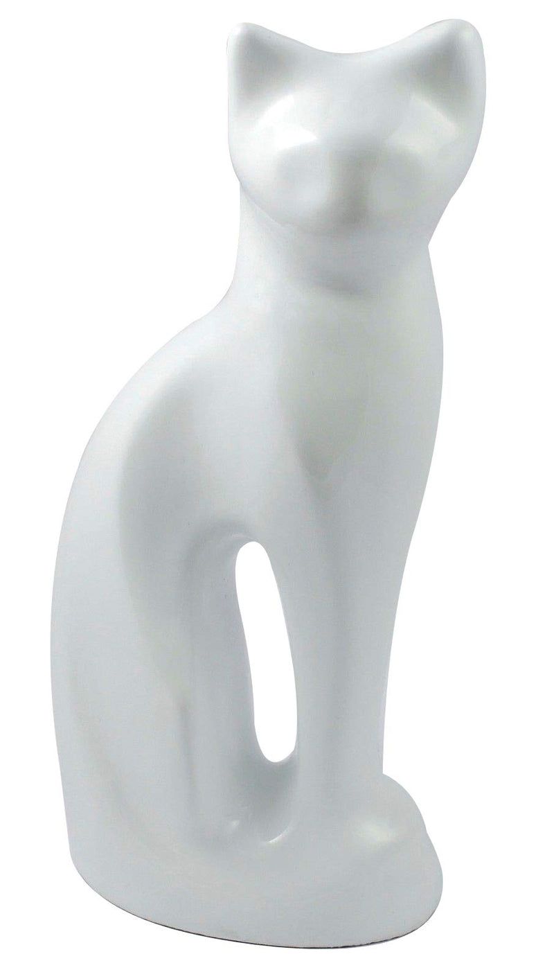 Pet Urn, Cat Figurine Memorial, Cremation Urn for Ashes,White Cat Shape Cremation Urns White - PawsPlanet Australia