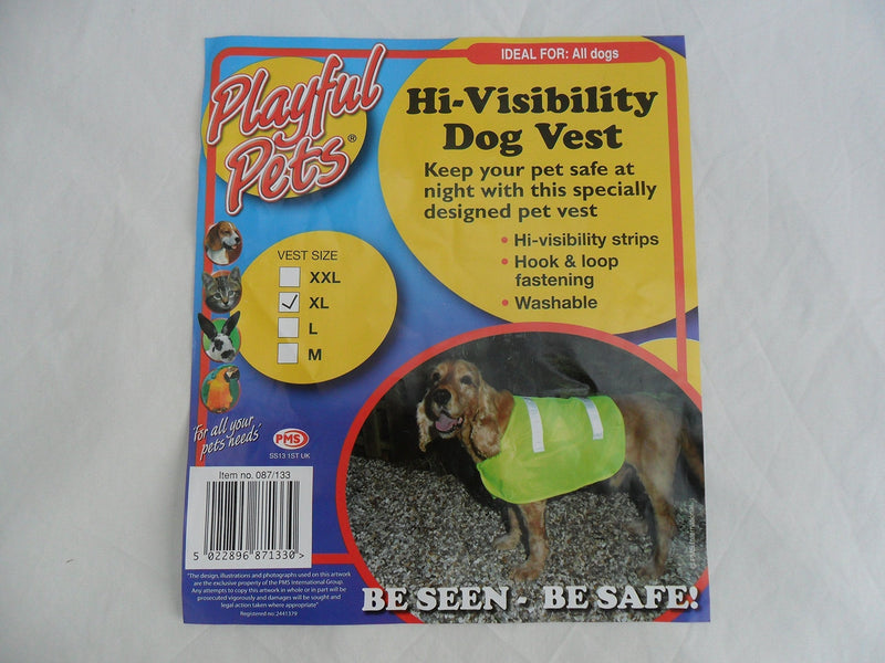 Extra Large Pet Dog Hi-Visibility Flourescent Safety Vest Coat Jacket - PawsPlanet Australia