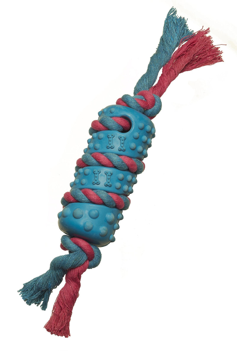 Pistachio Pet Dog Toy - Tough Rubber/Rope Chew And Fetch Toy - New For Spring 2017! (Blue) Blue - PawsPlanet Australia