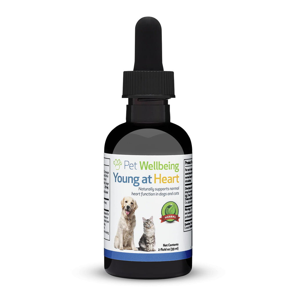 Pet Wellbeing Young At Heart For Cats - Natural Support For Your Cats Heart - 2Oz (59Ml) - PawsPlanet Australia