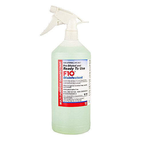 F10 RTU Disinfectant 1L With Trigger- Used by vets, strong , tortoise, reptile - PawsPlanet Australia