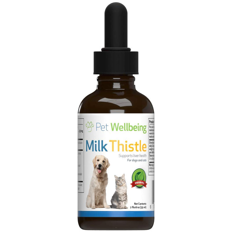 Pet Wellbeing - Milk Thistle for Cats - Natural Support for Feline Liver health - 2oz (59ml) - PawsPlanet Australia