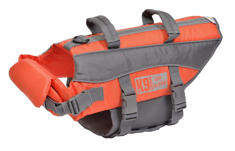 K9 Pursuits High Visibility Easy Grab Float Coat Life Jacket, X-Small XS - PawsPlanet Australia