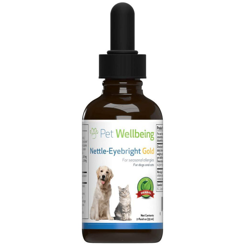 Pet Wellbeing - Nettle-Eyebright Gold For Cats - Support For Occasional Discomfort Associated With Season Allergies In Cats - 2Oz (59Ml) - PawsPlanet Australia