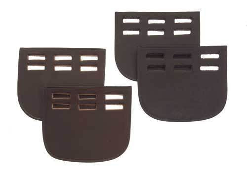 English Leather Girth Guards - Black or Brown (Black) - PawsPlanet Australia