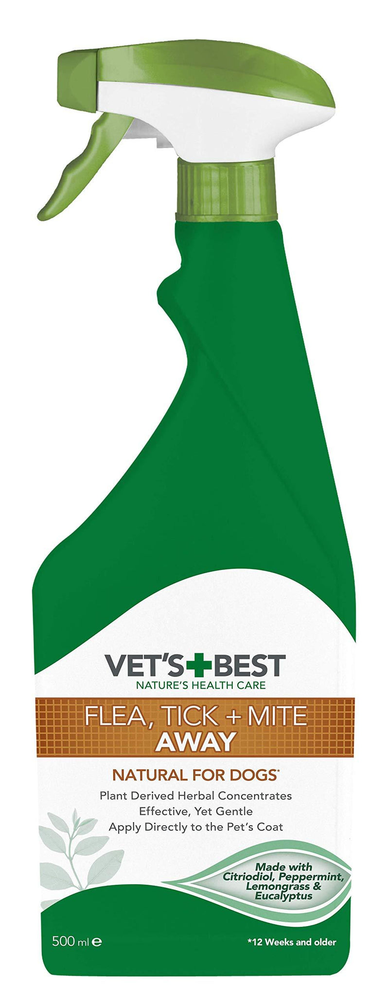 Vet's Best Flea Tick and Mite Flea Treatment Spray for Dogs, 500 ml - PawsPlanet Australia