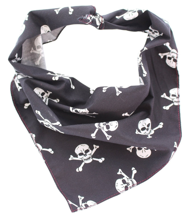 Pet Pooch Boutique Skulls Bandana for Dog, X-Small/Small, Black Single - PawsPlanet Australia