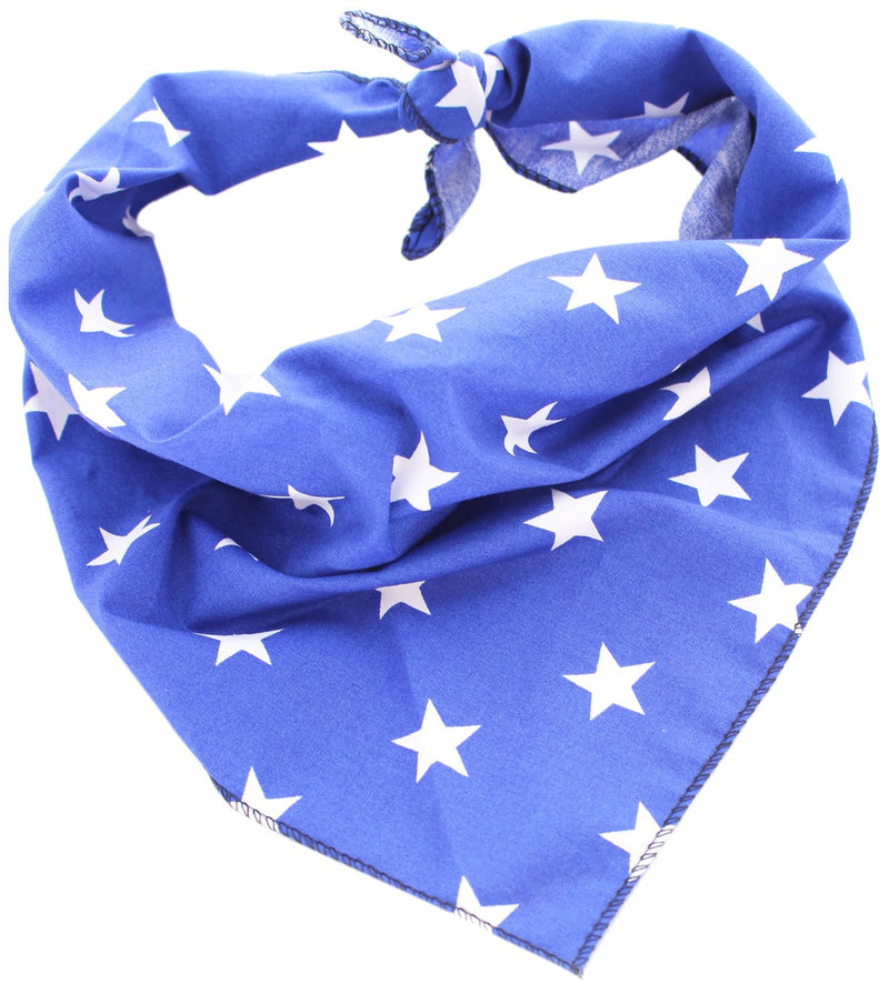 Pet Pooch Boutique Star Bandana for Dog, Medium/Large, Blue Single - PawsPlanet Australia