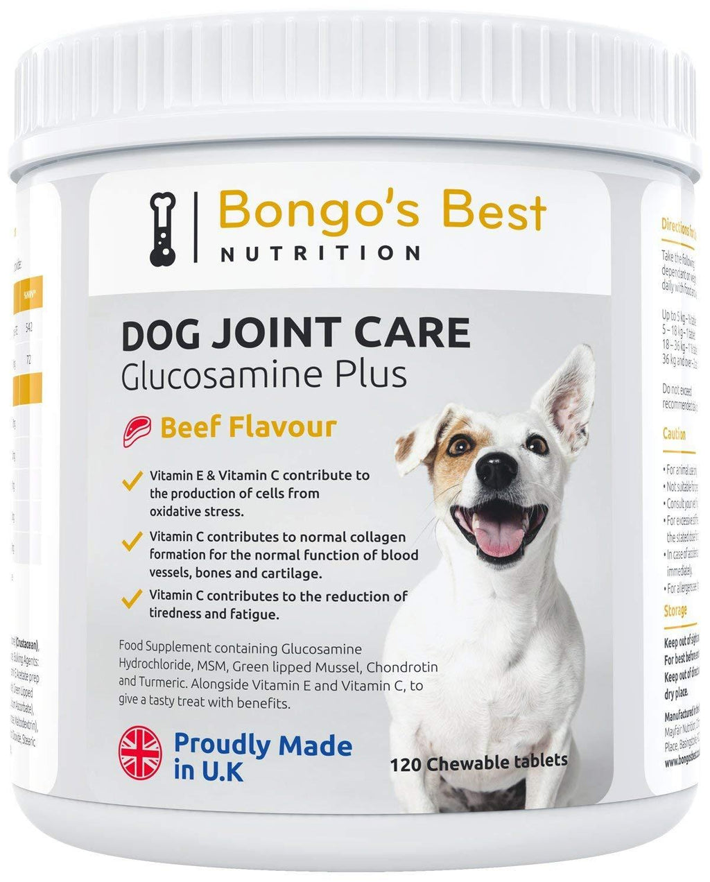 Mayfair Nutrition Dog Joint Care Supplements by Bongo’s Best - Premium Glucosamine & Green Lipped Joint Supplements for Dogs and Ages - Young or Old, Large or Small - PawsPlanet Australia