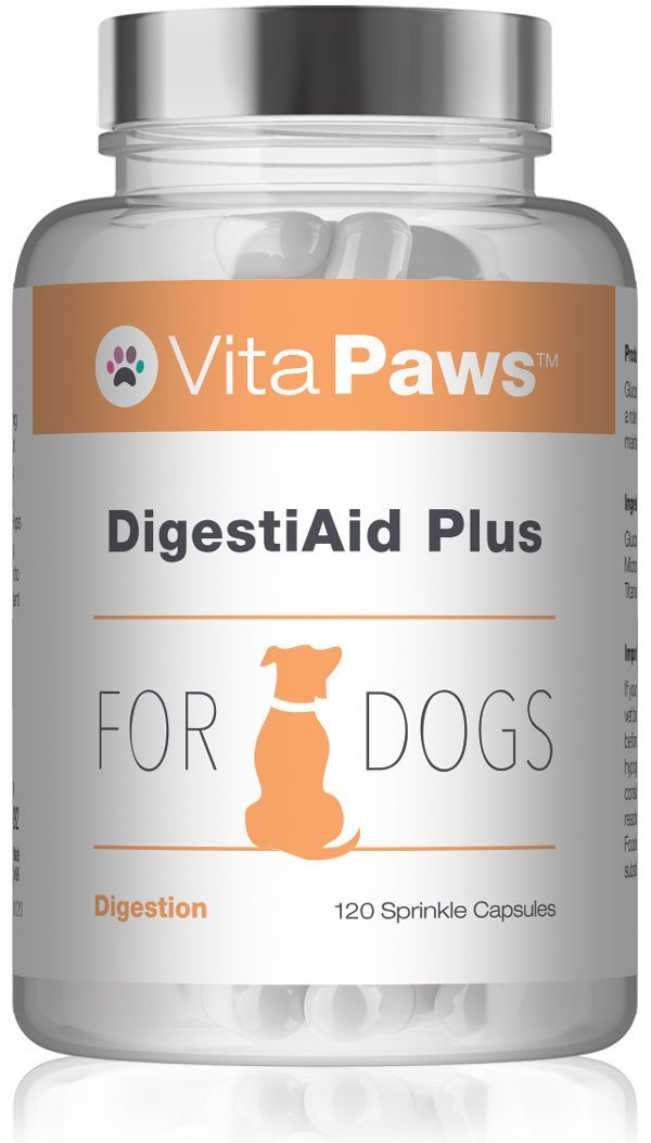 Probiotics for Dogs | DigestiAid Offers Friendly Bacillus Coagulans Bacteria with Digestive Enzymes and Prebiotics | 120 Sprinkle Capsules for Fussy Pets | UK Manufactured - PawsPlanet Australia