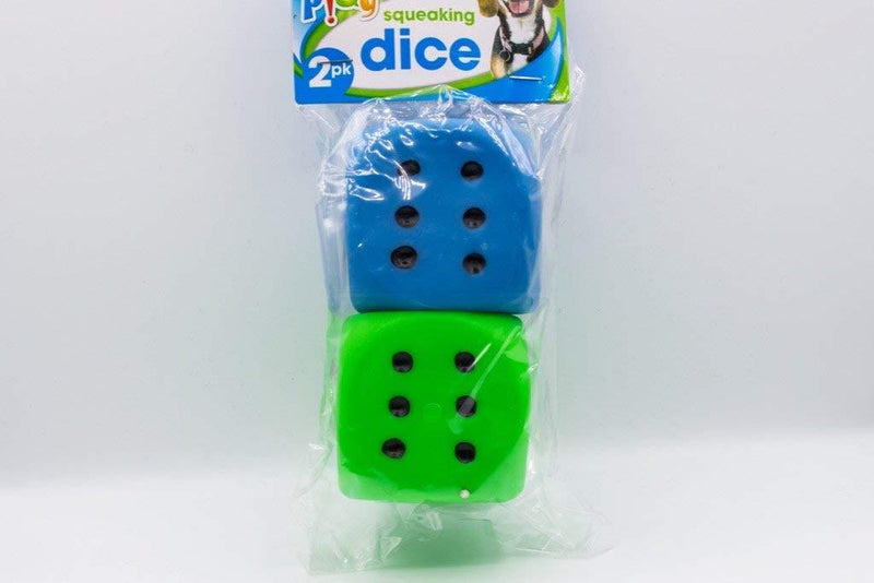 Squeaky Dice Dog Toy - 2 Pack - PawsPlanet Australia