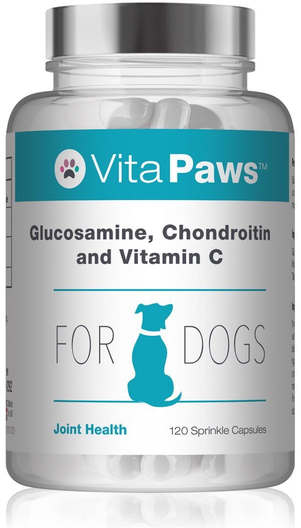 Glucosamine for Dogs with Added Chondroitin and Vitamin C | 120 Sprinkle Capsules | Manufactured in The UK - PawsPlanet Australia