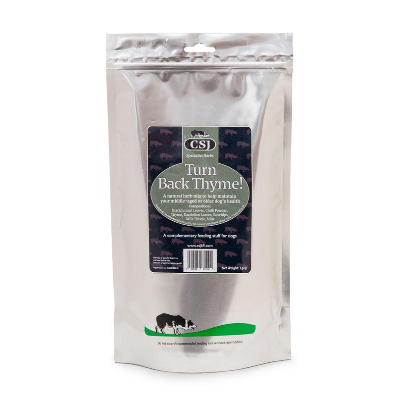 CSJ Turn Back Thyme 250g For The All Round Health Of An Older Dog - PawsPlanet Australia